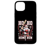 Ho Ho Home Run Béisbol Navidad Divertido Vacaciones Deportes Santa Carcasa para iPhone 15 Plus