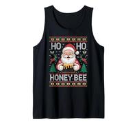 HO HO Honey Bee Santa Ugly Christmas Pun Camiseta sin Mangas