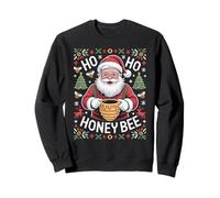 HO HO Honey Bee Santa Ugly Christmas Pun Sudadera