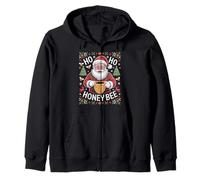 HO HO Honey Bee Santa Ugly Christmas Pun Sudadera con Capucha