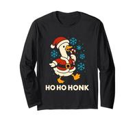 Ho Ho Honk Silly Goose Christmas Funny Meme Mujeres Hombres Niños Manga Larga