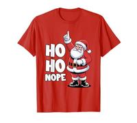 Ho Ho Nope Grumpy Santa Funny Sarcástico Anti Christmas Hater Camiseta
