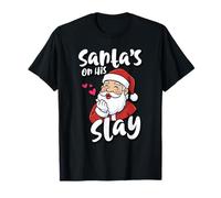 Ho Ho Santa's On His Slay Funny Christmas Meme Regalos navideños Camiseta