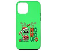 Ho-Ho UFO Funny Alien Christmas Novedad Diseño Gráfico Carcasa para iPhone 12 Mini