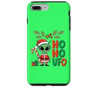 Ho-Ho UFO Funny Alien Christmas Novedad Diseño Gráfico Carcasa para iPhone 7 Plus/8 Plus
