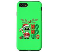 Ho-Ho UFO Funny Alien Christmas Novedad Diseño Gráfico Carcasa para iPhone SE (2020) / 7/8