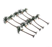 HO - Juego de árboles modelo a escala - Palma de coco en miniatura de plástico para paisaje de bosque lluvioso de Diorama, parque y vegetación modelo arquitectónico, paquete de 10 (H = 12 cm)