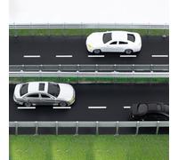 HO Modelo de valla de seguridad ferroviaria escala 1:87 con diseño de hierro industrial y representación precisa de escala (3 juegos de plata)