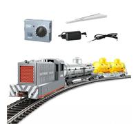 HO Scale 1:87 - Juego de tren eléctrico, modelo de locomotora de vapor 0-4-0 con carros, pista, controlador para aficionados