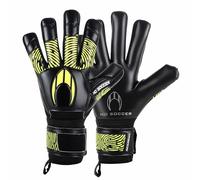 HO Soccer Academy Negative II Lime, Guantes Portero, Unisex Adulto, Negro/Lima, 7,5
