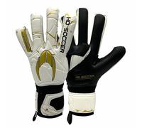 HO Soccer Guerrero One NG Golden Team, Guantes Portero, Unisex Adulto, Blanco/Dorado, 9,5