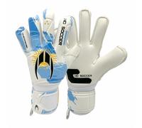 HO Soccer Guerrero One Patriot Argentina, Guantes Portero, Unisex Niño, Blanco/Azul, 6