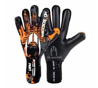 HO Soccer KONTROL Knit RS1 Orange Team, Guantes Portero, Unisex Adulto, Negro/Naranja, 8,5