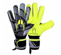 HO Soccer KORAZA Lime Guantes de Portero con Protección de Dedos Extraíbles, Unisex Adulto, Gris/Lima, 7