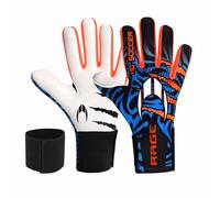 HO Soccer Rage Plus Hazard V2 Blue Guantes de Portero, Unisex, Azul/Naranja
