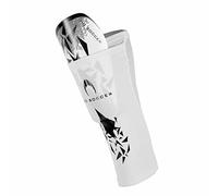 Ho Soccer Rebel Espinillera con Media, calcetin con Bolsillo Transpirable y Flexible, Resistentes, Blanco/Negro