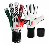 HO Soccer Squadra Turf Negative Italy Guantes de Portero, Unisex Niño, Verde/Blanco/Rojo, 6