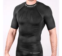 HO Soccer Underwear Shirt Performance MC, Camiseta térmica Manga Corta Adulto, Negro, L
