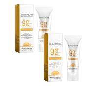 HO.YGI Hidratante 90 PA+++ Sunscreen Face, protector solar SPF 90, crema facial con protección UV hidratante suave y no irritante, protección solar para la playa (2)