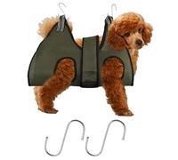 HoaaiGo Hamaca para el Cuidado de Mascotas, Hamaca de Aseo para Perros Gatos, Bolsa de Sujeción para Peluquería Canina para Mascotas Recorte de Uñas Cuidado de los Oídos (S, Verde Militar)