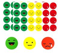 HoAhaMay 1440 piezas de pegatinas emocionales para profesores y niños, rojas, amarillas y verdes, recompensas educativas, 2,5 cm, pegatinas de estado de ánimo, pegatinas felices/tristes/sonrientes