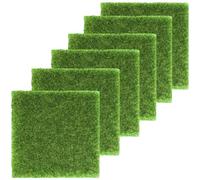 HoAhaMay 6 Piezas de césped Artificial jardín en Miniatura, 15 x 15 cm, Alfombra para jardín de Musgo en Miniatura, decoración Artificial, decoración DIY Ornamento, casa de Amigo Invisible