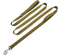 Hoanan Correa de Perro de Doble asa de 2,4 m, Resistente Correa táctica para Perro, Correa de Entrenamiento de Nailon con 2 Asas de Control de tráfico para Perros de Raza Mediana y Grande