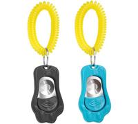 HoAoOo Clicker de entrenamiento para perros con muñeca y llavero - 3 modos de entrenamiento de volumen para cachorros, gatos, orinales, pájaros, caballo, mascotas, herramientas de entrenamiento de