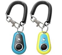 HoAoOo Clicker para mascotas para perros, gatos, caballos, pájaros u otros animales - Clickers para entrenamiento (azul + verde)
