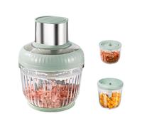 Hoapin Picadora Eléctrica de Alimetos con 3 Cuencos 2,5L + 0,8L + 0,5L, Picadora de Carne 400W 3 Velocidades, Minipicadora para Cebolla Carne Frutas Especias