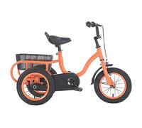 HOARLICN 12 pulgadas 3 ruedas triciclo juguete niños, bicicletas para niños/niñas triciclo de velocidad única bicicleta 3 ruedas bicicleta adecuada para niños de 2 a 5 años regalo para niños, naranja