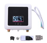 HOARLICN Calentador de agua eléctrico mini con pantalla LCD con mando a distancia de 7500 W, calentador de agua hidráulico pequeño para cocinas, baños, restaurantes
