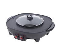 HOARLICN Electric Hot Pot und Grill, olla eléctrica Hotpot 4000 W 220 V parrilla eléctrica 2 en 1 olla con parrilla antiadherente sin humo 49 x 42 cm para 5-6 personas