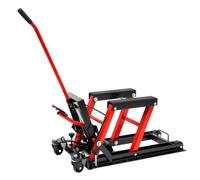 HOARLICN Plataforma elevadora para motocicleta, 680 kg, elevador hidráulico para 4 x 4, soporte de reparación de motocicletas con superficies de goma
