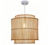 HOAYCNYJ Lámpara Colgante De Ratán Del Sudeste Asiático, Lámpara Colgante Zen Creativa Para Alojamiento Familiar, Pantalla De Ratán De Mimbre Hecha A Mano, Luces Colgantes De Estilo Pastoral Rural