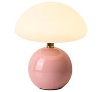 Hobaca Moderna Cabaña Acento Lámparas de Mesa H21CM D19CM 3 Colores Rosa Cerámica Hongo Cúpula Sombra Para Dormitorio Sala de Estar Casa Hogar Mesita de Noche Oficina Familia