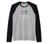Hobart & William Smith Colleges Combined Logo Mark HWSC Camiseta Manga Raglan