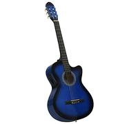 Hobbies & Creative Arts - Arte y Entretenimiento - Guitarra clásica occidental con ecualizador 6 cuerdas azul
