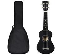 Hobbies & Creative Arts - Juego de ukelele soprano con bolsa para niños, color negro, 21 pulgadas, arte y entretenimiento