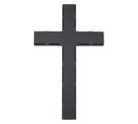 HOBBIESAY 1 cruz de madera para pared, 15,2 x 25,4 cm, color negro, cruz de madera, crucifijo para decoración del hogar, iglesia, bodas, fiestas, regalo
