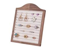 HOBBIESAY 1 pieza anillo bandeja de almacenamiento de anillo de madera bandeja para joyas pendiente enchufe organizador joyas cajones organizador anillos soporte de exhibición para anillos pendientes