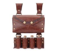 HOBBIESAY 1 riñonera medieval para botella de poción de alquimia renacentista con viales de vidrio, bolsa lateral para disfraz de Halloween, Brown