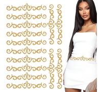 HOBBIESAY 16 parches bordados metálicos dorados para planchar con diseño de flores, hojas y vides, parches decorativos para reparación de flecos, para bodas, bailes, vestidos, mochilas, manualidades