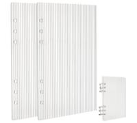 HOBBIESAY 2 fundas acrílicas A5 de 6 anillas, 210 x 149 x 3 mm, rellenables, 6 agujeros, para carpetas de presupuesto, diarios de viaje, organizadores de oficina, planificadores