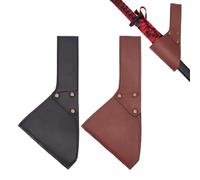 HOBBIESAY 2 soportes de cuero para espada de rana y cinturón de cuero para espada, soporte para espada de caballero, funda de cuero, soporte para espada