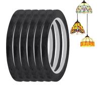 HOBBIESAY 216.5 pies 6 rollos líneas PET 4 mm líneas decorativas de vidrio de Navidad delgadas rollo de tiras de ennegrecimiento líneas autoadhesivas para superficies de vidrio ventana de galería