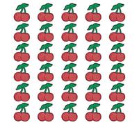 HOBBIESAY 30 parches bordados de cereza, parches de lentejuelas para planchar, bonitos parches de frutas para coser, parches decorativos, parches de reparación para ropa, jeans, sombreros, mochilas,