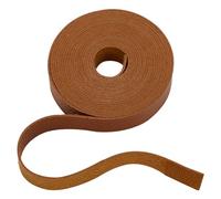 HOBBIESAY 4 m correas de piel plana marrón 2 cm de ancho tiras de piel con diseño Litchi para bricolaje animales de compañía Cinturones bolso sillín cinturón artesanía