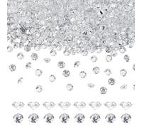 HOBBIESAY 500 piezas de cabujones de circonita cúbica transparente facetados puntiagudos pequeños diamantes sueltos redondos de circonita cúbica piedras preciosas sintéticas para arte de uñas