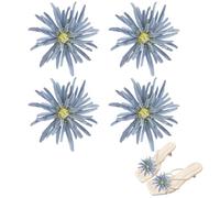 HOBBIESAY Clips para zapatos de flores, extraíbles, reutilizables, flores de tela decorativas para tacones altos, damas de honor, regalo de día, Tela